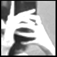 hands hold a cellphone in black in white